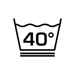 40 degrees Celsius laundry care symbol, washing symbol