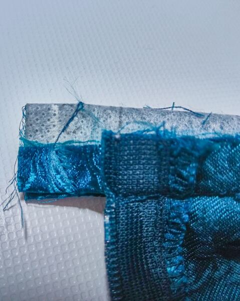 sewing the ends of the waistband How to make a circle skirt — sewing the ends of the waistband