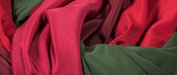 Red silk linen fabric - SARTOR BOHEMIA