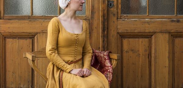 A medieval gown created with our linen by Eliska Dvorakova-Striga Medieval linen gown