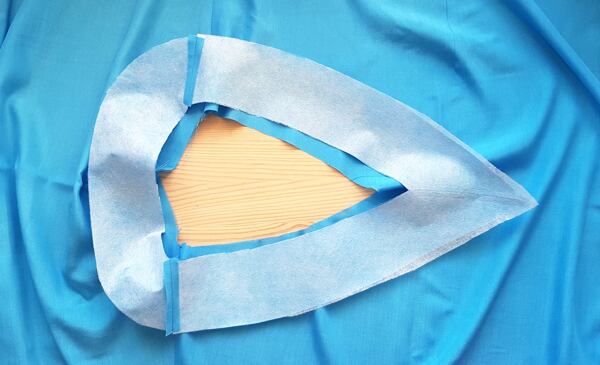 Lay the facing on the neckline shift dress pattern, diy shift dress, how to make a shift dress