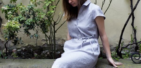 Casual linen dress by Jitka Kellerová. Casual linen dress