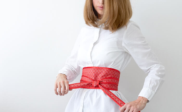 Brocade obi belt