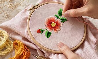 Needle painting – silk embroidery tutorial