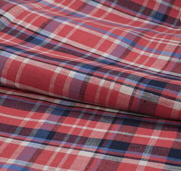 Fine linen, blue and red