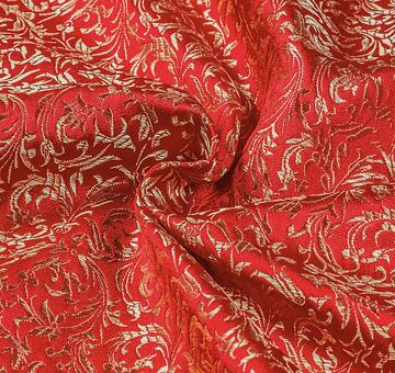 Brocade ornaments, red and gold
