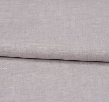 Light grey fine shot linen fabric, 100% linen