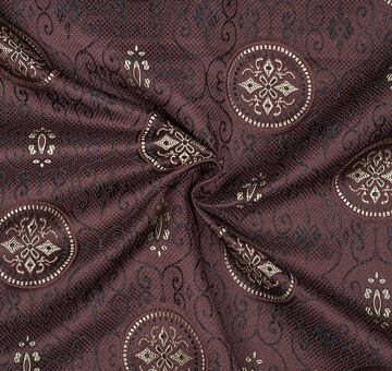 Brocade medallion, brown