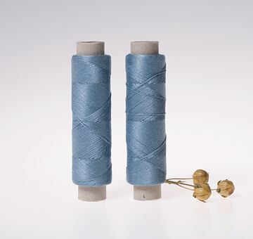 Fine linen thread, 20x3, 100m, steel blue