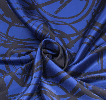 Silk stretch satin with floral print – Inara