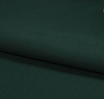 Fine linen cotton blend, dark green