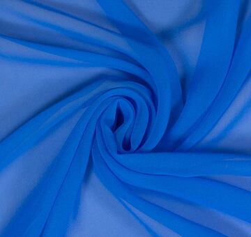 Silk georgette, bright blue