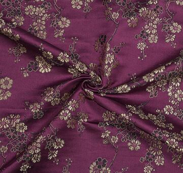 Brocade large Sakura, burgundy
