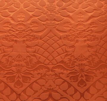 Renaissance bridal damask, orange