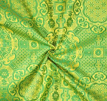 Brocade Ming, green and yellow