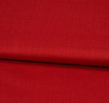 Fine linen cotton blend fabric, brick red