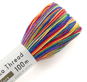 Olympus sashiko thread 100m, multicolor 301