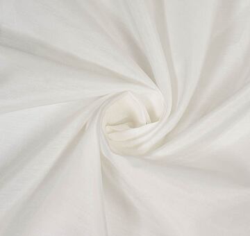 Silk cotton voile, white