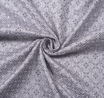 Noble brocade, grey and white