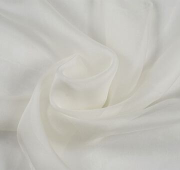Silk chiffon, ivory