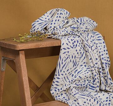 French designer crêpe fabric Shade Cobalt, EcoVero