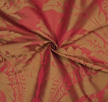 Silk damask, historical style, 100% silk, red