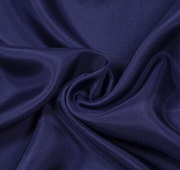 Silk habotai, dark blue