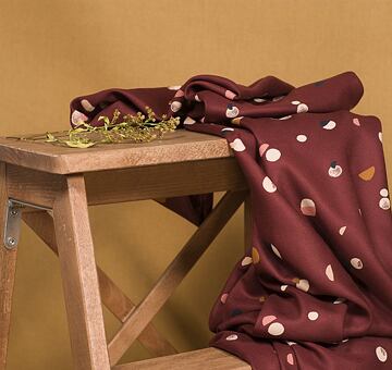 French designer fabric Fizzy Rust, EcoVero