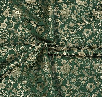 Brocade Tradition, dark green and gold, 0.85m