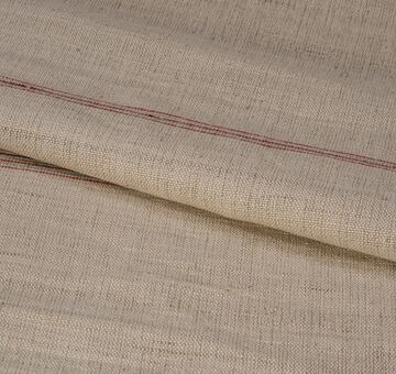 Heirlooom linen with woven stripe, natural