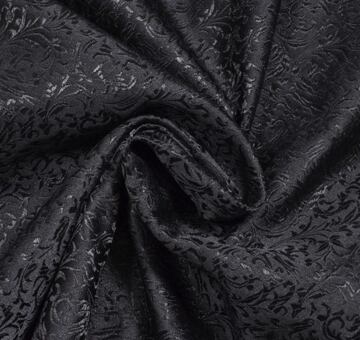 Brocade ornaments, black, 1.4m