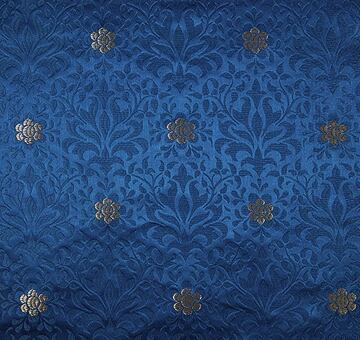 Theodoric silk brocade, blue and gold