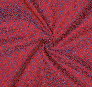 Noble brocade, red and blue