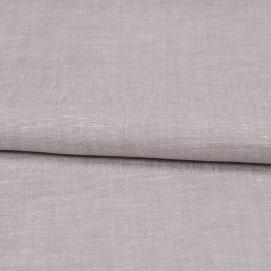 Light grey fine shot linen fabric, 100% linen