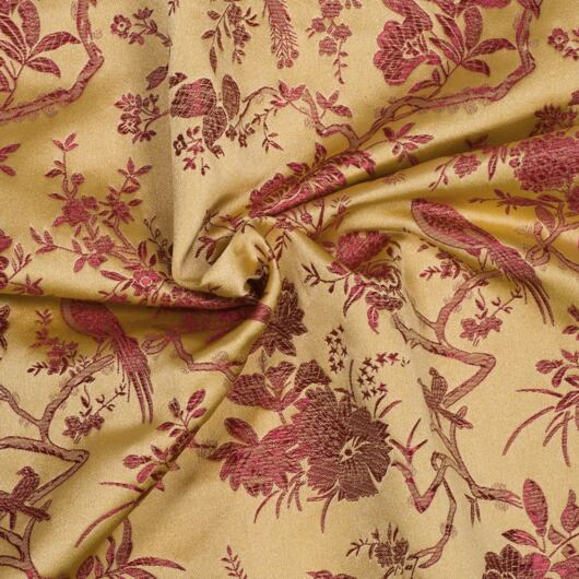 Japanese brocade, red and gold