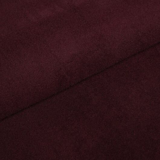 Brushed pure wool coating, burgundy