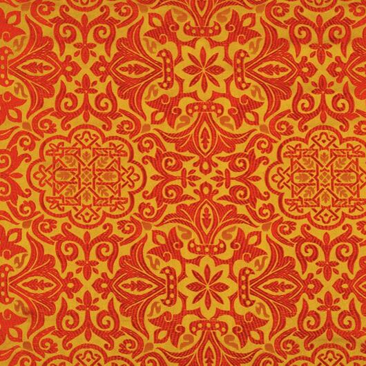 Alhambra brocade, red and yellow