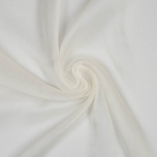 White chiffon silk fabric