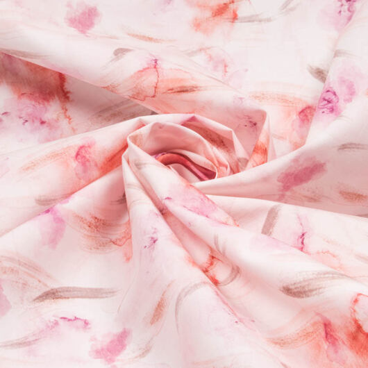 Cotton batiste "pincel", dress fabric with floral print