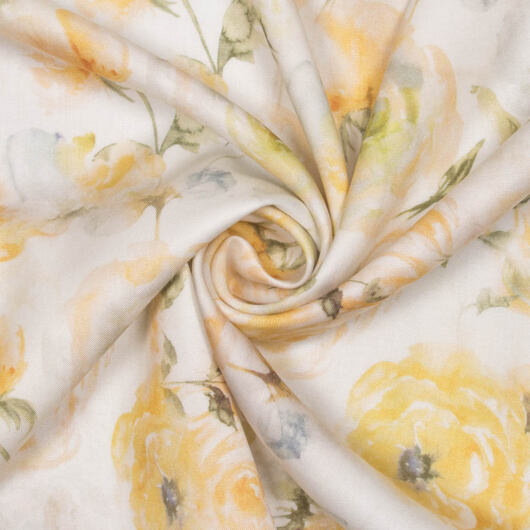 Dress fabric "rosalie", modal with floral print
