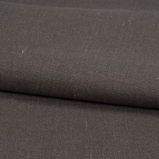 Dark grey rustic linen fabric, 100% linen