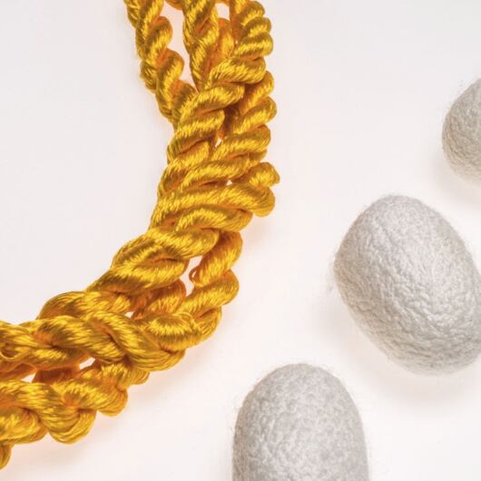 Silk embroidery floss, yellow 17-2