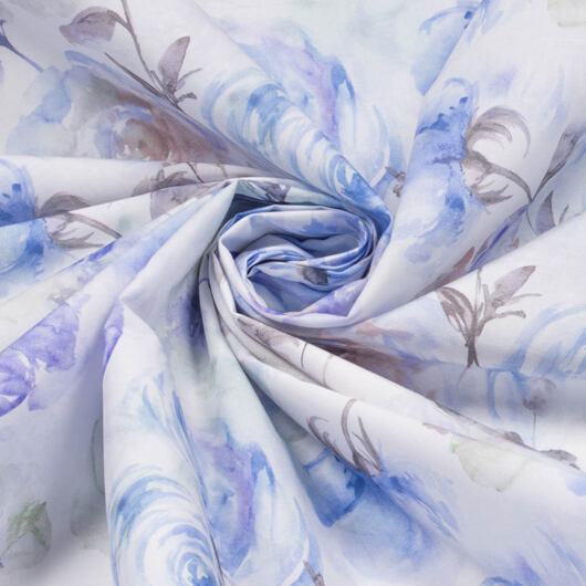 Cotton batiste "rosalie", dress fabric with floral print