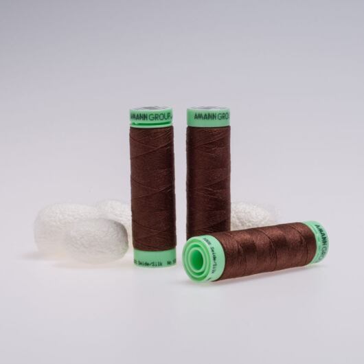 Silk thread, 50m, brown