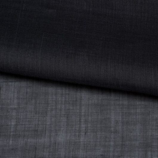 Handkerchief linen fabric, 100% linen, black