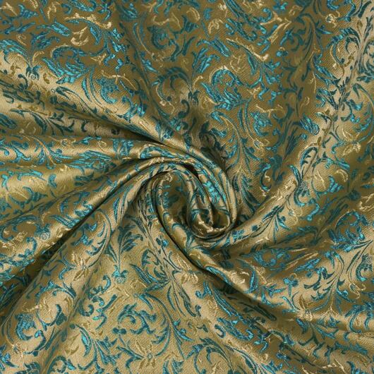 Brocade ornaments, turquoise and gold