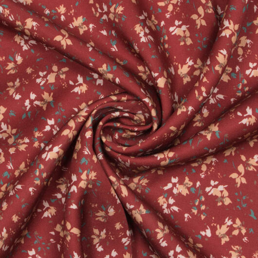 Dress fabric "virela", modal with a small floral pattern