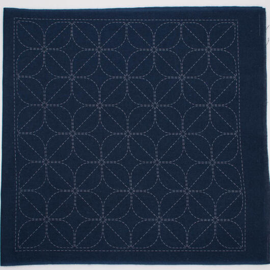 Hana-Fukin sashiko sampler 33 x 33 cm, indigo