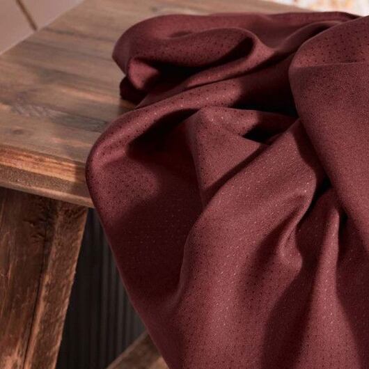 French designer fabric Dobby Rust, EcoVero, brown