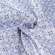 Noble brocade, white and blue
